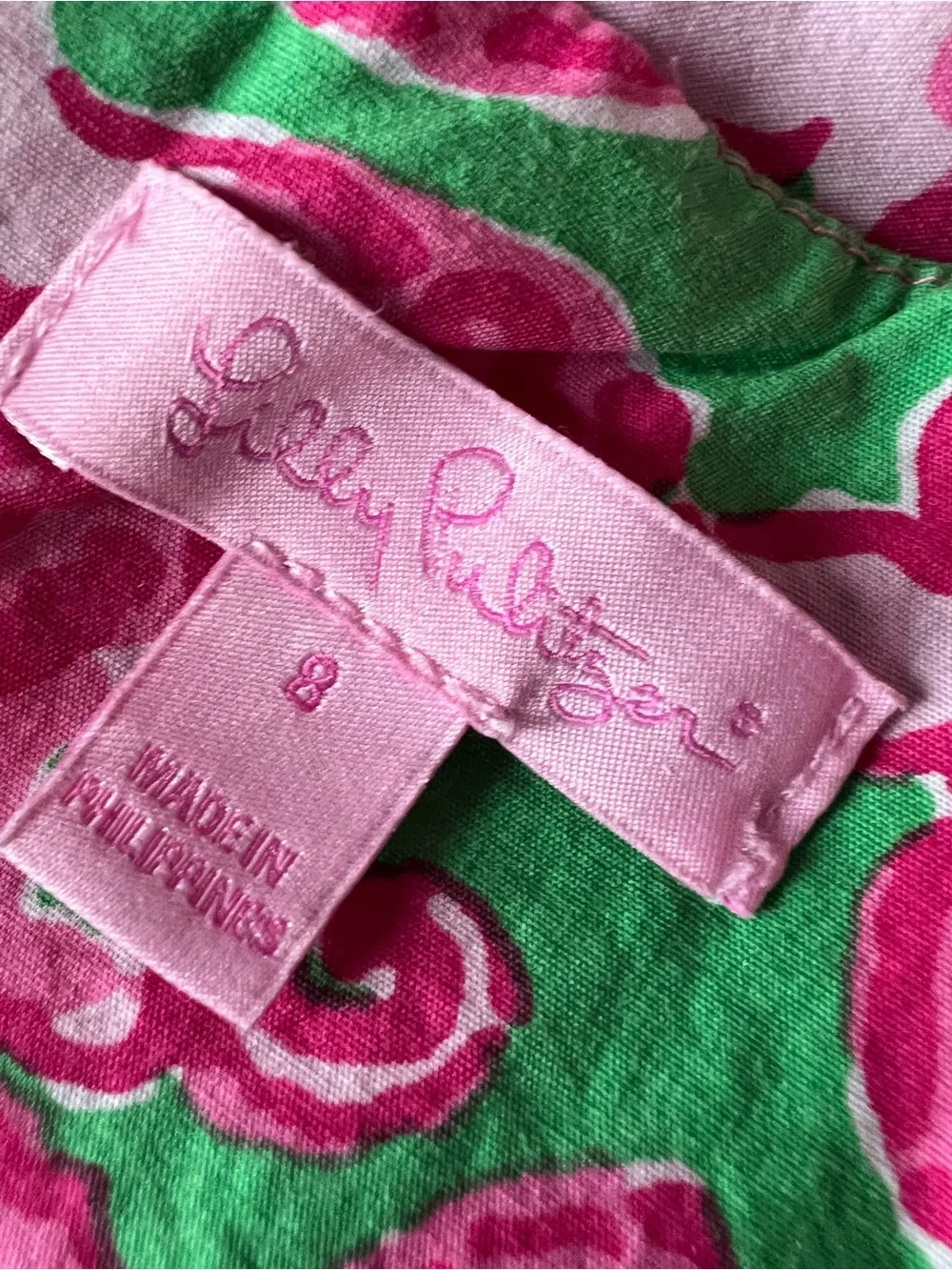 Lilly Pulitzer | Girls’ Pink & Green Butterfly Pattern Dress Size 8